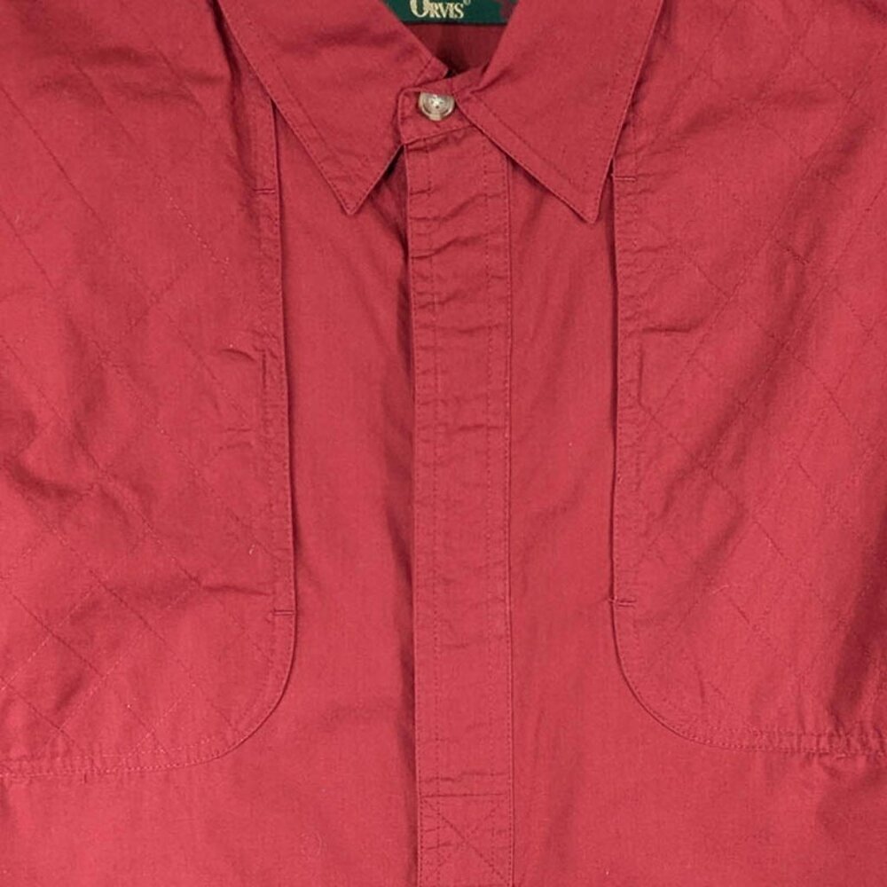 Orvis Button Up Shirt Mens‎ Large Red Outdoor Hunting Fishing Vented Long Sleeve - Picture 3 of 13